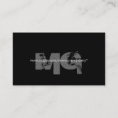 Fett-Monogramm-benutzerdefinierbare Visitenkarte (Rückseite)