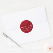Fett-Monogramm-Cherry-Adressenaufkleber Runder Aufkleber (Umschlag)