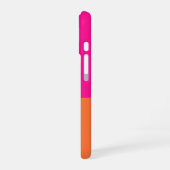 Fett Monogramm Hellrosa Orange iPhone 16 Hülle (Linke Seite)
