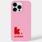 Fett Monogramm Initial und Name Rosa Case-Mate iPhone Hülle (Rückseite)