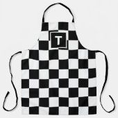Fett Monogramm Schwarz-weißes Prüfmuster Schürze (Vorderseite)