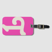 Fett Monogrammatisches Monogramm Initial Bright Pi Gepäckanhänger (Vorderseite (Horizontal))