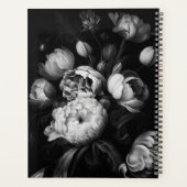 Fett moody Painterly Blume Black and White Planer (Rückseite)