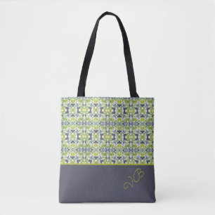 Fett-Muster Mit Monogramm Tasche