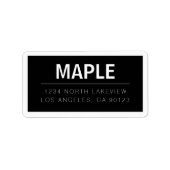 Fett-Nachname oder Firmenmarke | Text ohne Grenze Adressaufkleber (Vorne)