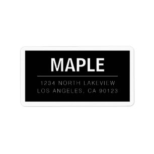 Fett-Nachname oder Firmenmarke   Text ohne Grenze Adressaufkleber