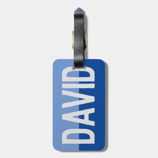 Fett Name Design. Gepäckanhänger (Rückseite vertikal)