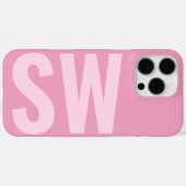Fett Name Initials Girly Baby Pink Custom Monogram Case-Mate iPhone Hülle (Rückseite (Horizontal))