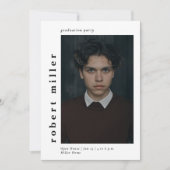 Fett Name Klasse Foto Abschluss Einladung (Vorderseite)