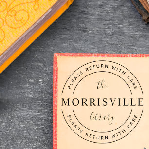 Fett Name Runde der Bibliothek bitte mit Vorsicht Permastempel