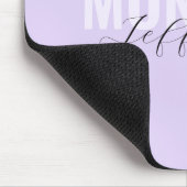Fett Name Script Modern Lilac Lavender Monogram Mousepad (Ecke)