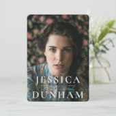 Fett Name Serif Abschluss Einladung (Stehend Vorderseite)