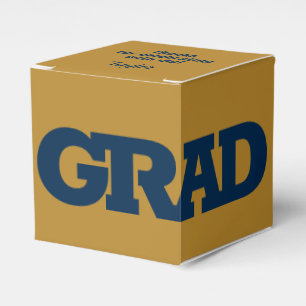 Fett   Navy and Gold Graduation Party Geschenkschachtel