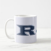 Fett Navy Blue Letter R Initial Monogram Kaffeetasse (Links)