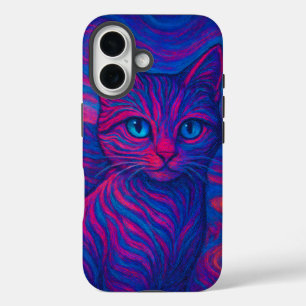Fett Neon-Katze Illustration Handyhülle iPhone 16 Hülle