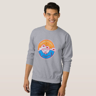 Fett Neon Orange Pink Blau Grafik Sweatshirt