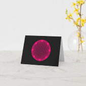 Fett Neon Pink auf der Black Greeting Card - Anpas Karte (Gelbe Blume)