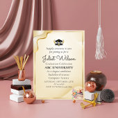 Fett neuer Uni-Abschluss - stilvoller Start Einladung