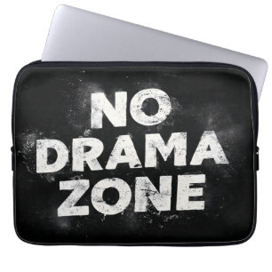 Fett "No Drama Zone" Grafik drucken Laptopschutzhülle