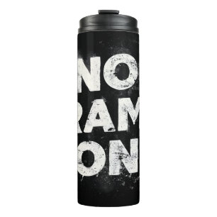 Fett "No Drama Zone" Grafik drucken Thermosbecher