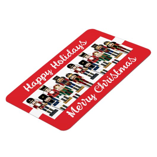 Fett Nutcrackers Custom Text Christmas Frig Magnet (Linke Seite)