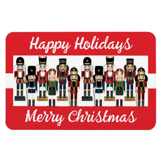 Fett Nutcrackers Custom Text Christmas Frig Magnet (Horizontal)