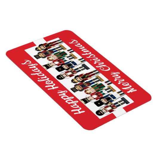 Fett Nutcrackers Custom Text Christmas Frig Magnet (Rechte Seite)