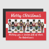 Fett Nutcrackers Custom Text Weihnachtsmagnet-Kart Magnetkarte (Vorne/Hinten)