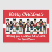 Fett Nutcrackers Custom Text Weihnachtsmagnet-Kart Magnetkarte (Vorderseite)
