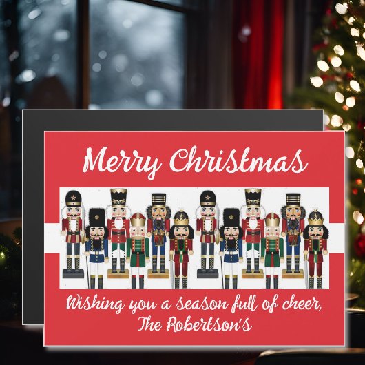 Fett Nutcrackers Custom Text Weihnachtsmagnet-Kart Magnetkarte