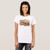 Fett Orange BRUNCH TIME Text Design T-Shirt (Vorne ganz)