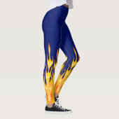Fett orange gelbe Flammen blau Leggings (Rechts)