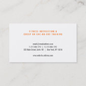 Fett Orange Grunge Stempeltext Business Card Visitenkarte (Rückseite)
