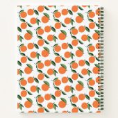 Fett Orange-Muster-Namensschild Notizblock (Rückseite)