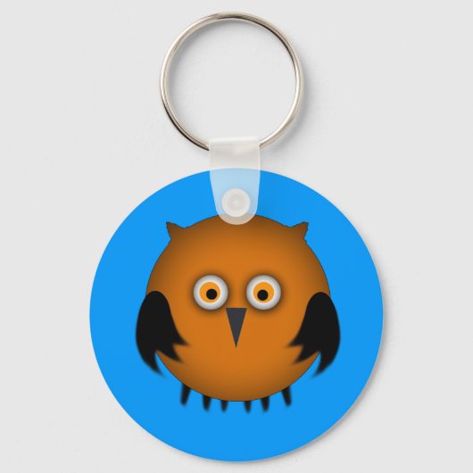 Fett Orange Owl Schlüsselanhänger (Vorderseite)
