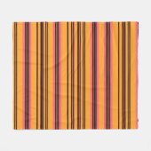 Fett orange-pinke horizontale Streifenmuster Fleecedecke (Vorderseite (Horizontal))