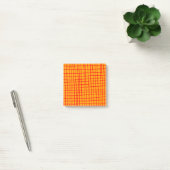 Fett Orange und Rot Karo Muster Stilvoll Post-it Klebezettel (Büro)