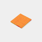 Fett Orange und Rot Karo Muster Stilvoll Post-it Klebezettel (angewinkelt)