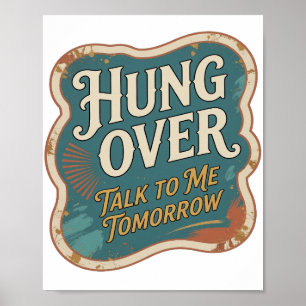 Fett Orange VERGESSEN SIE NICHT MORGEN MIT MIR ZU Poster
