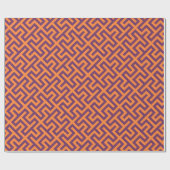 Fett orangefarbene, geometrische Schlüsselmuster,  Geschenkpapier (Flach)