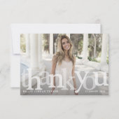 Fett Overlay-Abschluss-Klasse Jahr Dankeskarte (Vorderseite)