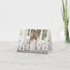 Fett Overlay-Abschluss-Klasse Jahr Dankeskarte