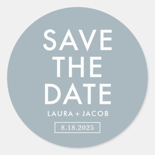 Fett Overlay Save the Date Aufkleber bearbeiten Fa (Vorderseite)