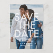 Fett Overlay Save the Date Postkarte (Vorderseite)