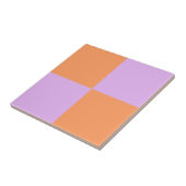 Fett Peach Lila Checkerboard Modern Minimalistisch Fliese (Seite)