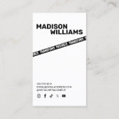 Fett Personal Trainer Foto Visitenkarte (Rückseite)