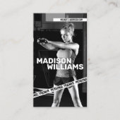 Fett Personal Trainer Foto Visitenkarte (Vorderseite)