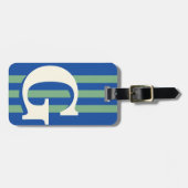 Fett personalisierter Anfangsbuchstabe, Blau und G Gepäckanhänger (Vorderseite horizontal)