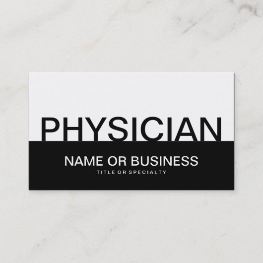 fett PHYSICIAN Visitenkarte (Vorderseite)
