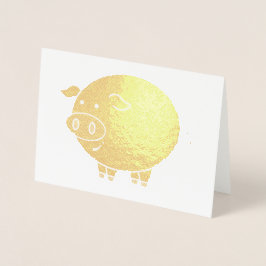 Fett Pig Cartoon Folienkarte